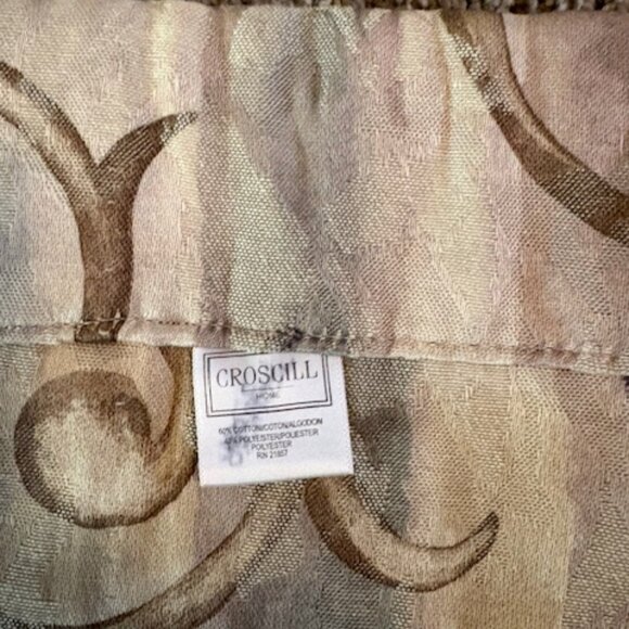 Set of 2 CROSCILL CHAMBORD AMETHYST FLORAL SEMI-SHEER PANELS 86X50"EA. - Picture 3 of 3